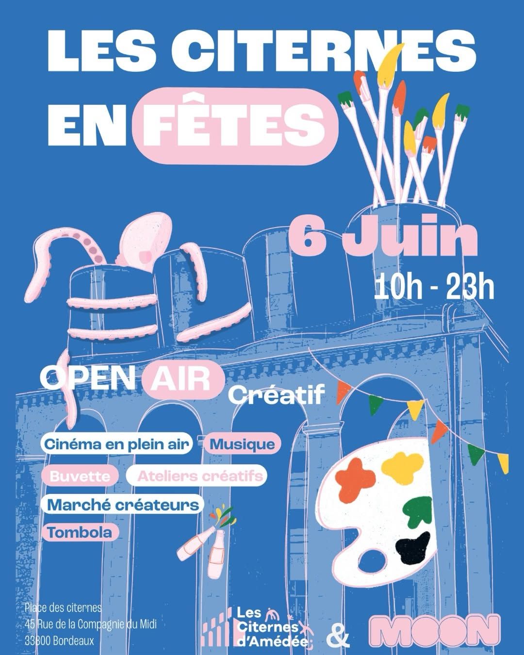 Les Citernes en Fête à Bordeaux – marché de créateurs, concerts, DJ sets, ateliers et cinéma en plein air – Dimanche 6 juin